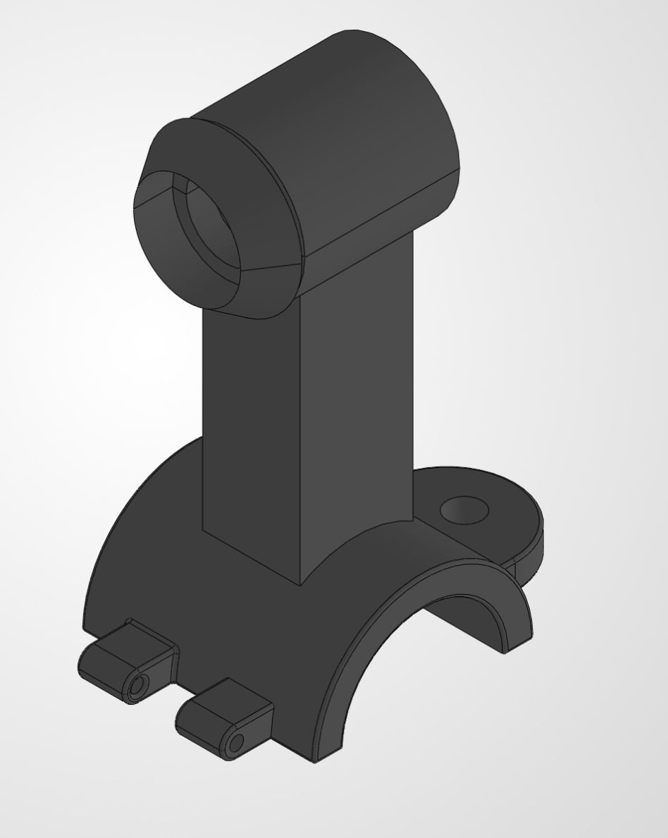 Baseline bike horn mount CAD model